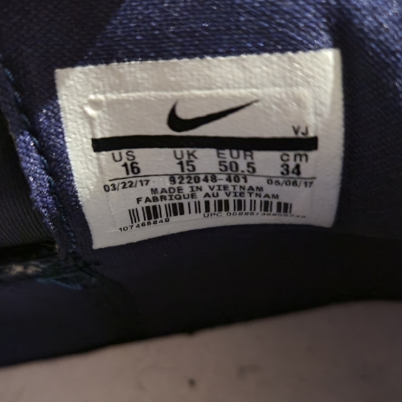 Nike Zoom Rev TB Navy Blue Men's Basketball Shoes sz 16 - Picture 4 of 4